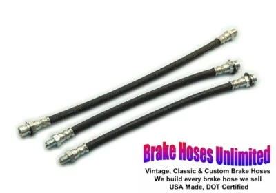 BRAKE HOSE SET Dodge Six & DeLuxe Six, D12, D13, D15, D16, 1939 1940 - Image 1 of 2
