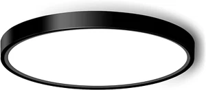 LED Flush Mount Ceiling Light Fixture, 9Inch Modern Black Light, 18W 5000K, Low - Picture 1 of 12