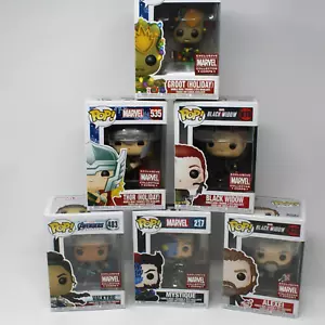Lot of 6 Assorted Marvel Funko Pops - Thor, Groot, Black Widow - New in Box - Picture 1 of 19
