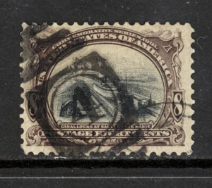SCOTT 298 1901 8 CENT PAN AMERICAN EXPOSITION ISSUE USED F-VF CAT $37! - Picture 1 of 2