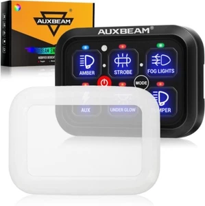 Panel de interruptor Auxbeam RA60 RGB 6 velocidades regulable automáticamente + cubierta de silicona impermeable - Imagen 1 de 12