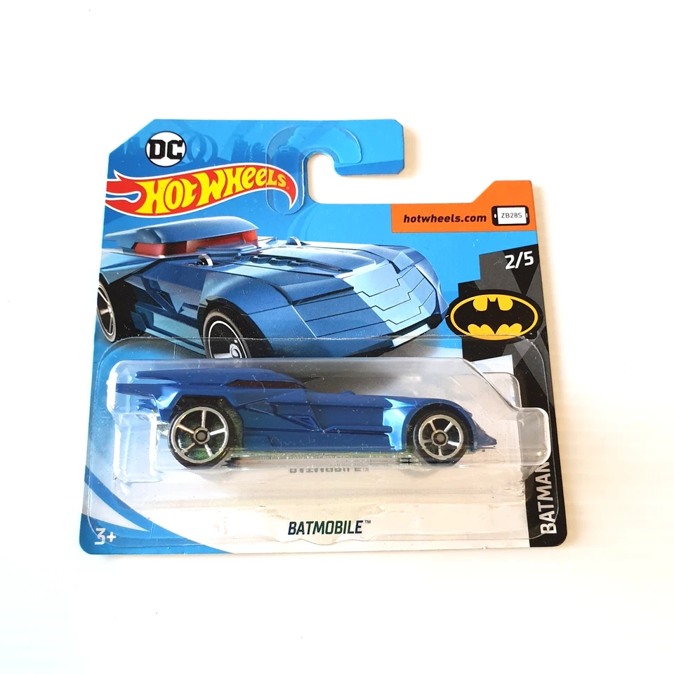 Hot Wheels DC Batman Batmobile Short Card Blue 2018 Mattel Collectable Car - Image 1 of 4