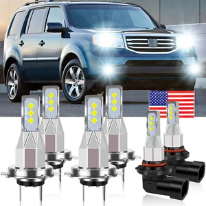 For Benz C240 C320 2001-2005 6x 6000k Front LED Headlight + Fog Light Bulbs Kit - Picture 1 of 11