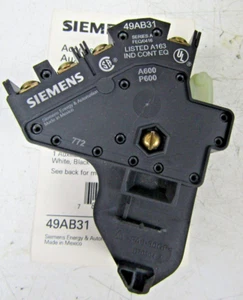 🔥NEW SIEMENS SIZE 00-4 AUXILIARY CONTACT 3 NO 1 NC SERIES A 49AB31 - Picture 1 of 10