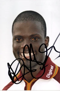 WEST INDIES CRICKET: ANDRE FLETCHER 'SPICEMAN' SIGNED 6x4 PORTRAIT PHOTO+COA - Picture 1 of 1