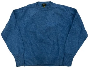 Vintage Club Room Pure Wool Shetland Blue 90s Sweater Men’s Size 2XL Cottage - Picture 1 of 6