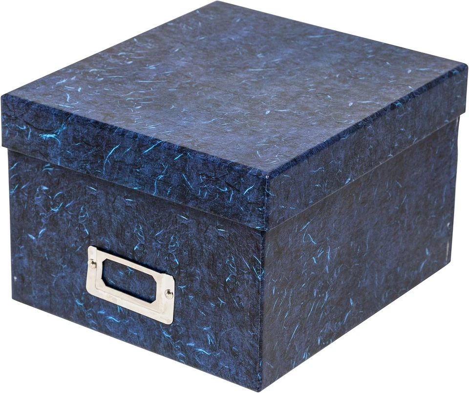 The Photo Album Company Albox57blue 13 X 18 Cm Marble Effect Rigid Photograph St