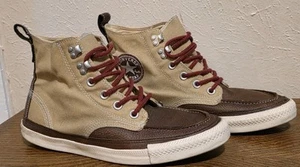Converse All Star Chuck Taylor High Tops Canvas Leather/Brown 127953C Mens 8 - Picture 1 of 14