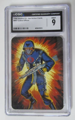 1986 Hasbro G.I. Joe Action Cards Cobra Officer #97 CGC 9 - Image 1 of 3