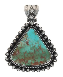 Colgante Turquesa Royston Natural Por Artista Navajo Happy Piasso - Imagen 1 de 3