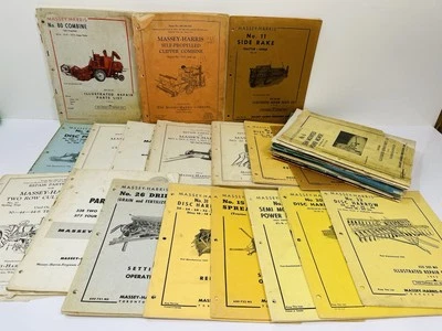 Huge Lot Of Vtg Massey Harris Repair Manuals Parts List Lot Of 32 Books - Image 1 of 4