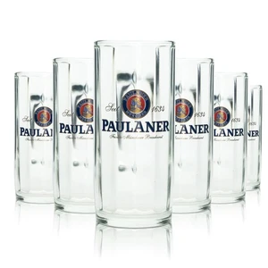 6x Paulaner Bier Glas 0,3l Krug Pils Seidel Sahm Henkel Gläser Humpen Krüge Beer - Bild 1 von 3
