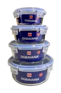 Contenitori Rotondi In Vetro Con Coperchio Ermetico Per Alimenti 4 pezzi - Imagen 1 de 5