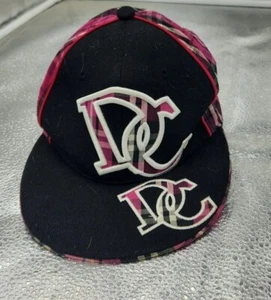 Washington DC City Hunter Ultimate Hat Black White Pink Fitted Cap Size Medium - Picture 1 of 6