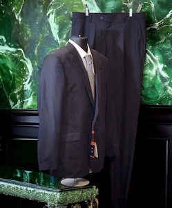 Carlo Lusso Men's 2 Piece Suit 44R 38W Solid Gray NWT - Picture 1 of 13