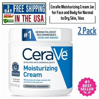 CeraVe Crema Hidratante para Piel Normal a Seca Pack de 2 Foto 1 de 4