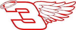 3 Dale Earnhardt wing Nascar in memory vinyl racing decal sticker - Picture 1 of 1