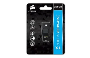 Corsair 256 GB USB 3.0 Voyager Slider X1 Capless Sliding Flash Drive - Picture 1 of 6