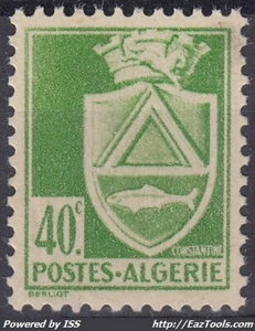 ALGERIE : ERREUR DE COULEUR N° 175a NEUF ** GOMME SANS CHARNIERE - SIGNE CALVES - Picture 1 of 2