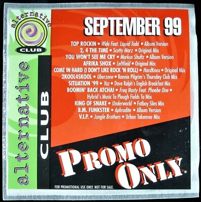 PROMO ONLY "ALTERNATIVE CLUB SEPTEMBER 1999" DJ PROMO CD COMPILATION YAZ *NEW* Foto 1 de 4