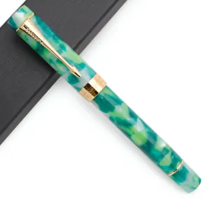 2021 Jinhao 100 Fountain Pen 18KGP Golden Plated M Nib Ink Pen With Arrow Clip - Picture 1 of 180