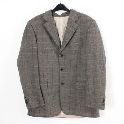 HUGO BOSS Da Vinci Hombre UK 40 US Chaqueta Blazer EU 50 De Lana M Abrigo Tweed - Imagen 1 de 4