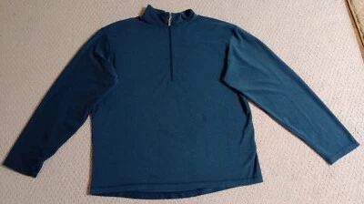 Camisa Blanca Sierra Para Hombres X Grande Azul Mezcla Poliéster 1/4 Cremallera Manga Larga 23 Foto 1 de 4