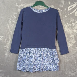 Vineyard Vines Mixed Media Deep Bay Sweater Dress Girl Size L  - Preppy Nautical - Picture 1 of 5