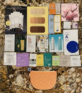 20 Luxury High End Skincare Beauty Brands Sample Packet Lot/Bundle + Bag D - Picture 1 of 9