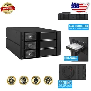 premium aluminum 3 Bay Hot Swap HDD/SSD Enclosure with LED Indicator & Security - Picture 1 of 11