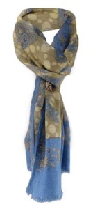 edler Designer Schal in braun beige blau grau Paisley gemustert -Gr. 180 x 50 cm - Bild 1 von 1