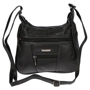 Schultertasche Umhängetasche Handtasche Abendtasche Echt Leder Schwarz Damen Neu