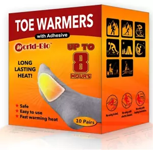 Toe Warmers Adhesive - 10/20/30/40 Pairs - Air Activated Heat for Winter - Picture 1 of 12
