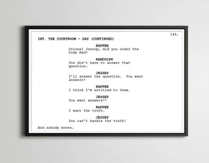 Ein paar gute Männer Drehbuch Poster! (bis Full Size 24 x 36) - Minimalistisch - Film - Bild 1 von 6
