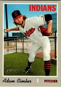 2019 Topps Heritage Adam Cimber #605 Cleveland Indians - Picture 1 of 2