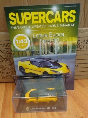 1/43 PANINI SUPERCARS COLLECTION 2016 LOTUS EVORA SPORT 410 CAR + MAG #23 - Image 1 of 2