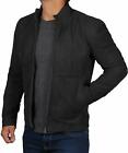 Abez Fashion Suede leather jacket Black Color For men's Bikers Racer jacket