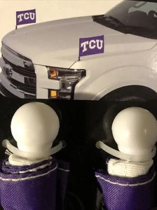 TCU Horned Frogs Set of 2 Ambassador Style Car Flags - Trunk Hood - Picture 1 of 4