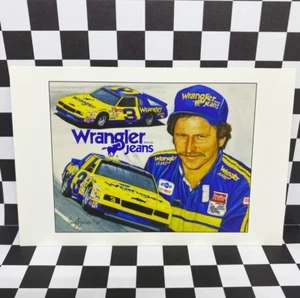 Jeans NASCAR Sam Bass Dale Earnhardt gialli Wrangler stampa marca 6x4 - Foto 1 di 2