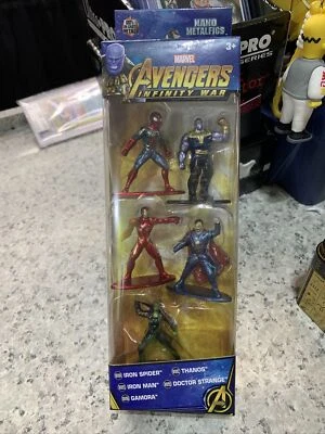 Marvel Avengers Infinity War Nano Metalfigs 5 Pack Iron Spider Ironman Thanos - Image 1 of 4