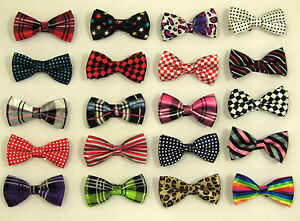 MEN'S/LADIES/ADULT SHINY SATIN FINISH PRE-TIED PATTERNED FASHION BOW TIES 