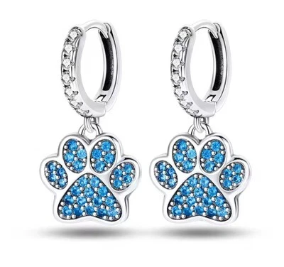 Womens S925 Sterling Silver Pet, Dog, Cat, Paw Earrings. BNIP. UK Seller. — 第 1/4 张图片