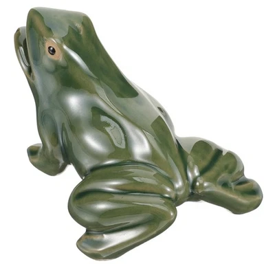 Ceramic Frog Water Fountain Outdoor Garden Decor Small Circulating Waterfall ... - Image 1 of 4