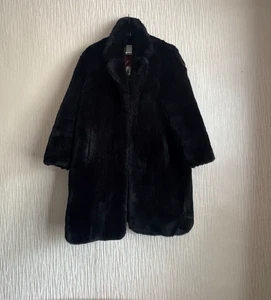 Sandro women faux fur coat size 36 - Picture 1 of 8