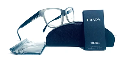PRADA VPR 06U VYR-1O1 GRIS CUERNO PARA HOMBRES GAFAS RX 54-19-145 MM ITALIA CON ESTUCHE Foto 1 de 4