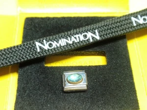 ** Genuine Nomination LIGHT BLUE CZ Silver Charm RRP £37 ** - Picture 1 of 2