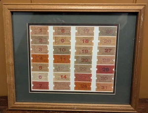 Framed Lot of 31 NYCTA New York City Transit NYC Bus Trolley Subway Tickets - Picture 1 of 10