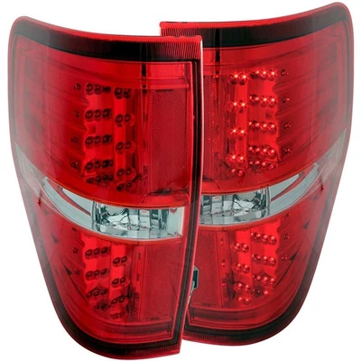 Conjunto de luces traseras de lente cromadas rojas/claras para Ford F-150 2009-2014 [LED] Foto 1 de 4