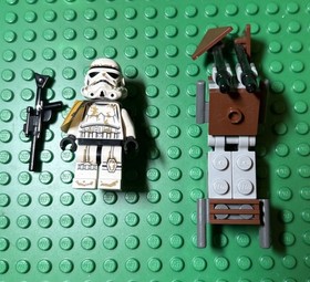 Lego Star Wars Sandtrooper Minifigure From Set 9490 w/Speeder Mini Figure Lot