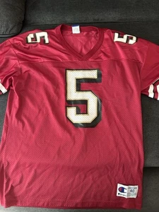 JEFF GARCIA SAN FRANCISCO 49ERS VINTAGE CHAMPION JERSEY SIZE 40 M MEDIUM - Picture 1 of 6